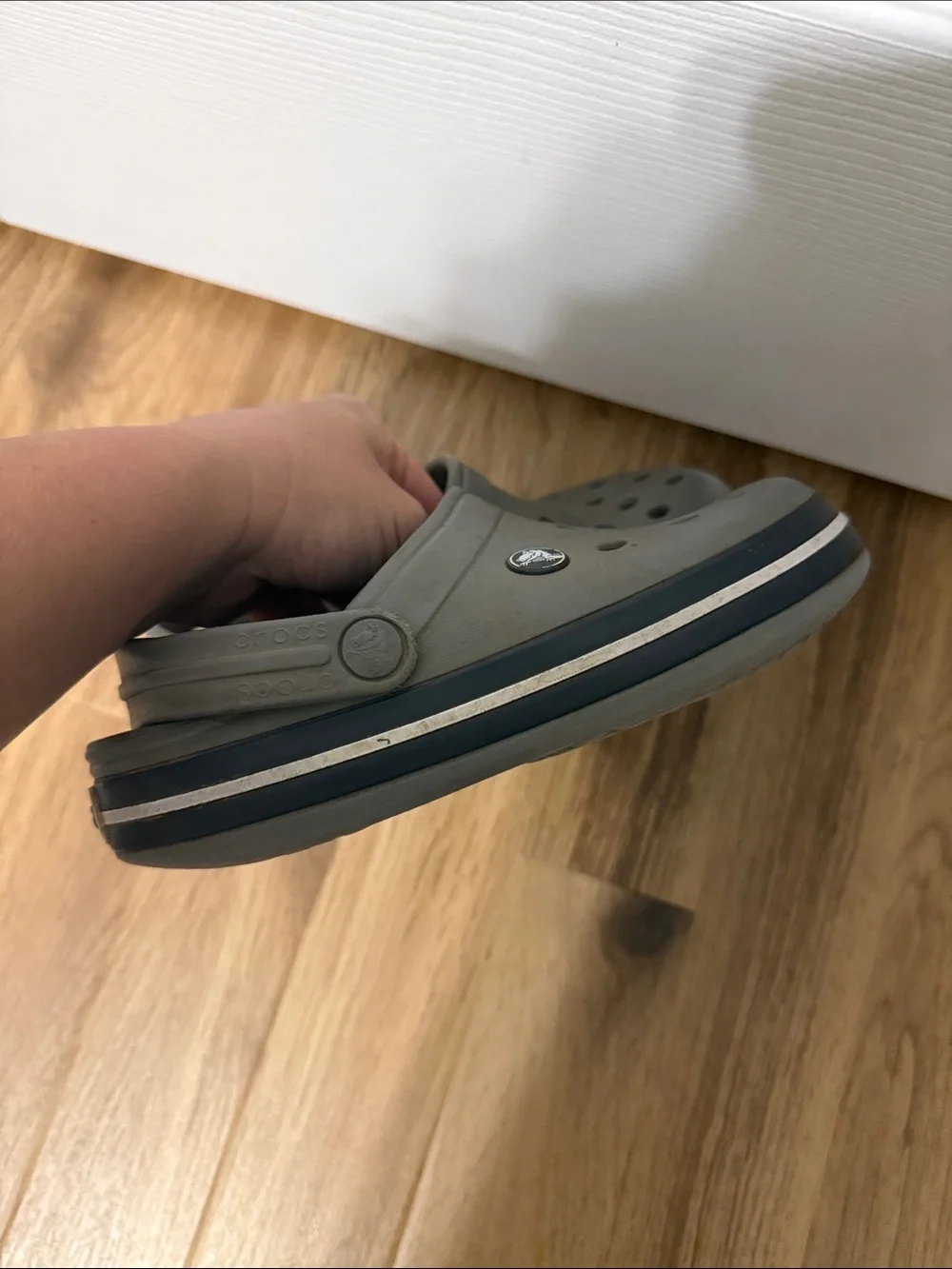 CROCS Classic Clog in Gray with Black Accent